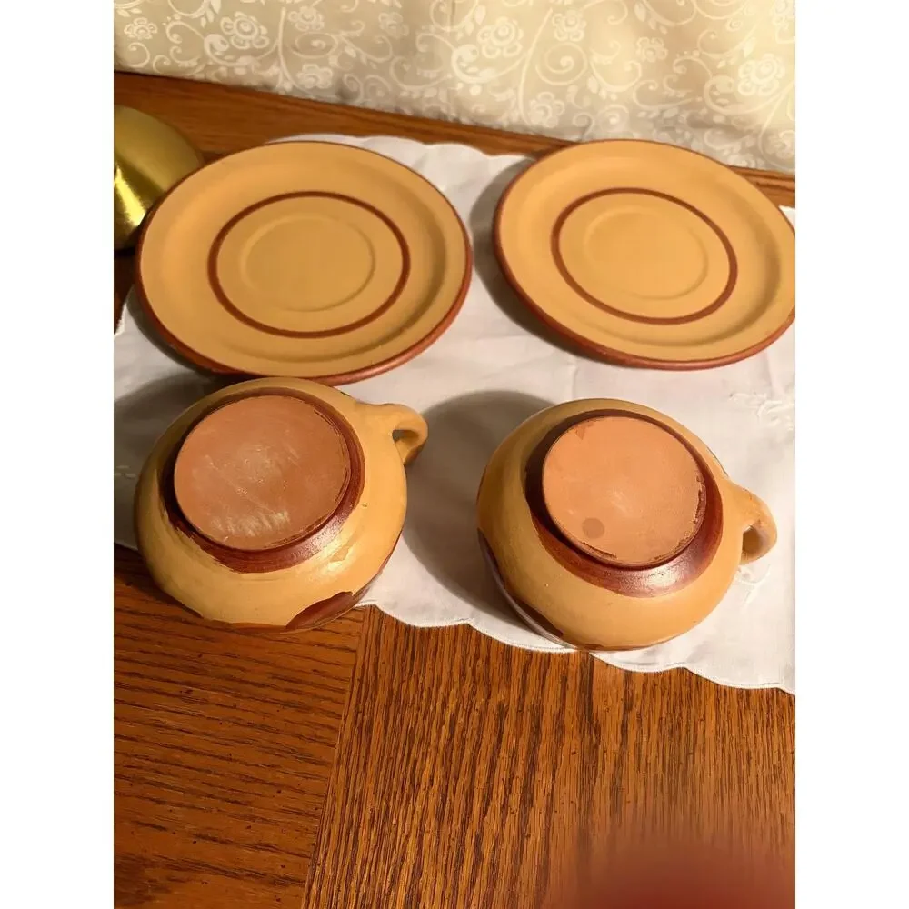 Set of 2 Vintage Autumn Harvest Teacups‎ and Saucers